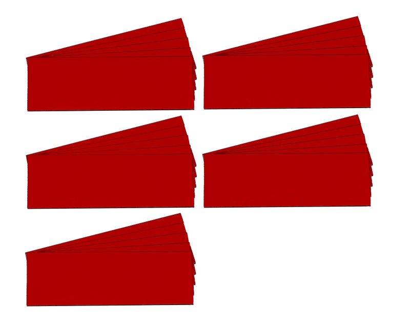 MV Magna Visual Magna Visual 1" x 3" Red Pre-Cut Write On Wipe Off Magnetic Strips 25 Pack - Image 1